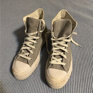 Converse Cream High-Top Sneakers